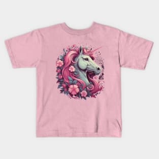 Pink Unicorn Graphic Kids T-Shirt